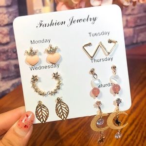 6 pieces of selected earrings